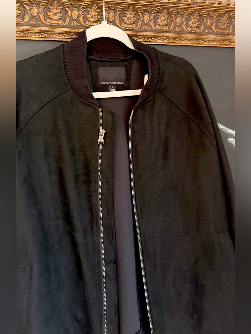 Banana Republic Men's Black Bomber Jacket - L - Picture 4 of 6